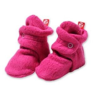 Zutano Cozie Fleece Baby Bootie Fuschia 3 months